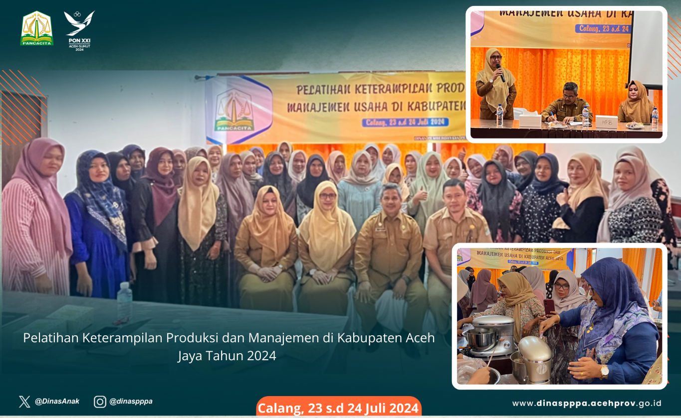 Pelatihan Keterampilan Produksi dan Manajemen di Kabupaten Aceh Jaya Tahun 2024