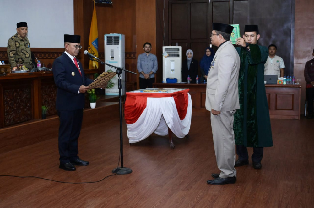 Penjabat Bupati Aceh Jaya Resmi Lantik Asy’ari sebagai Penjabat Sekretaris Daerah.